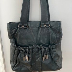 Donna Karan Collection Dark Green Leather Purse